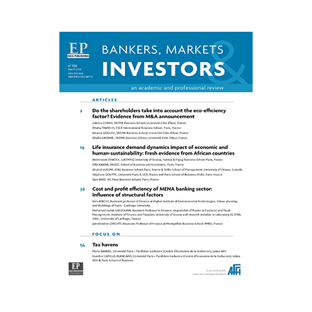 Bankers, markets & investors n° 156 March 2019