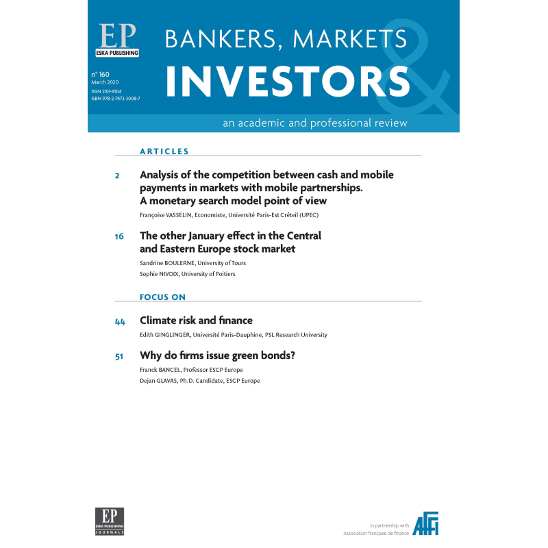BANKERS, MARKETS & INVESTORS (N 160/MARCH 2020)