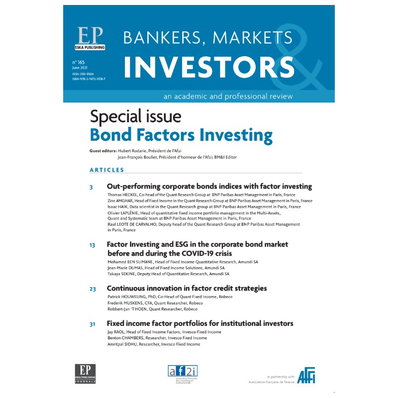 Bankers, Markets & Investors n° 165 – Juin 2021