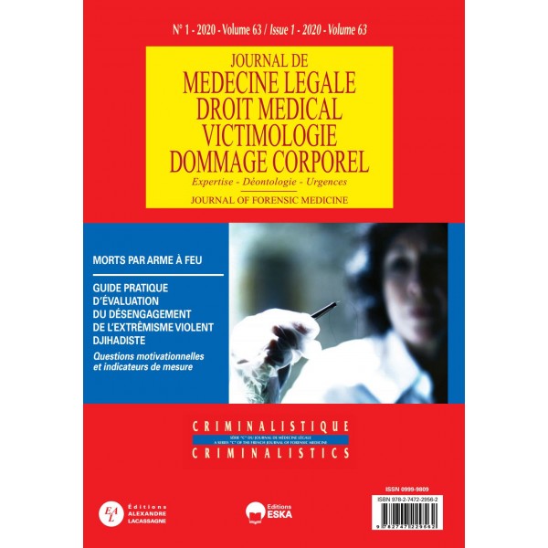 JOURNAL DE MEDECINE LEGALE DROIT MEDICAL VICTIMOLOGIE DOMMAGE CORPOREL N°1