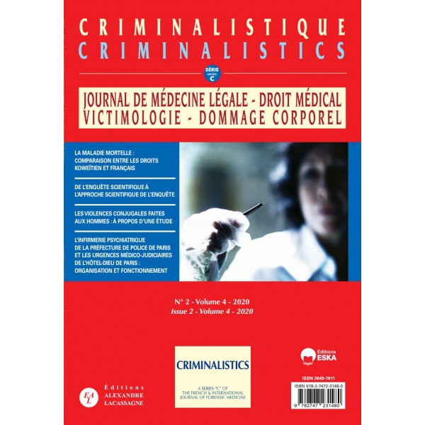 copy of JOURNAL DE MEDECINE LEGALE DROIT MEDICAL VICTIMOLOGIE DOMMAGE CORPOREL N°1