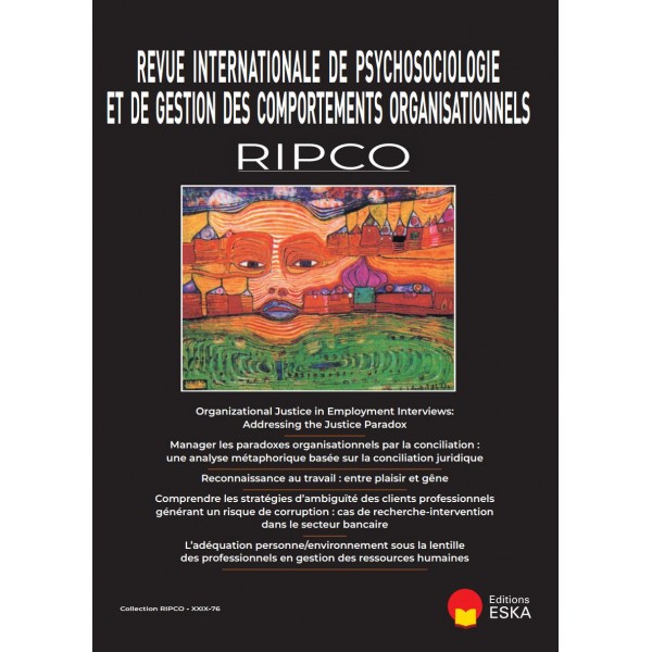 Revue Internationale de Psychosociologie et de gestion des Comportements Organisationnels - 2023 - volume 29 - n°76