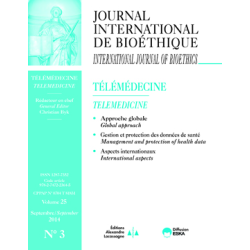 IB2014337 ART. TELEMEDICINE AND GERONTECHNOLOGY: NECESSITY OF AN INTERNATIONAL STEERING BY ETHICS
