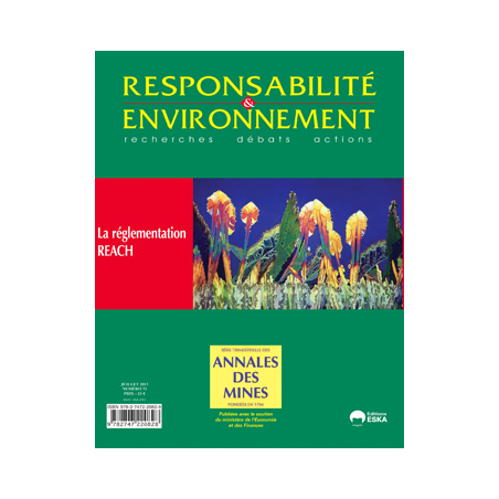 RE20137134 ART. Règlement REACH : la valorisation économique et lévaluation des impacts environnementaux