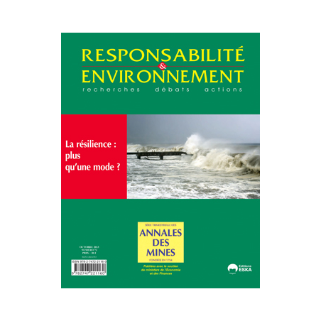 RE20137238 ART. Résilience et adaptation climatique : une question globale ou une problématique sectorielle ?