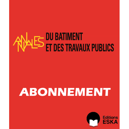 Abonnement Annales du Bâtiment et des Travaux Publics FORMAT NUMERIQUE(PDF)