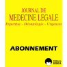 Abonnement Journal de la Médecine Légale, Droit Médical FORMAT PAPIER