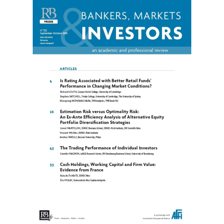 Bankers, Markets & Investors n° 132 – Septembre-Octobre 2014