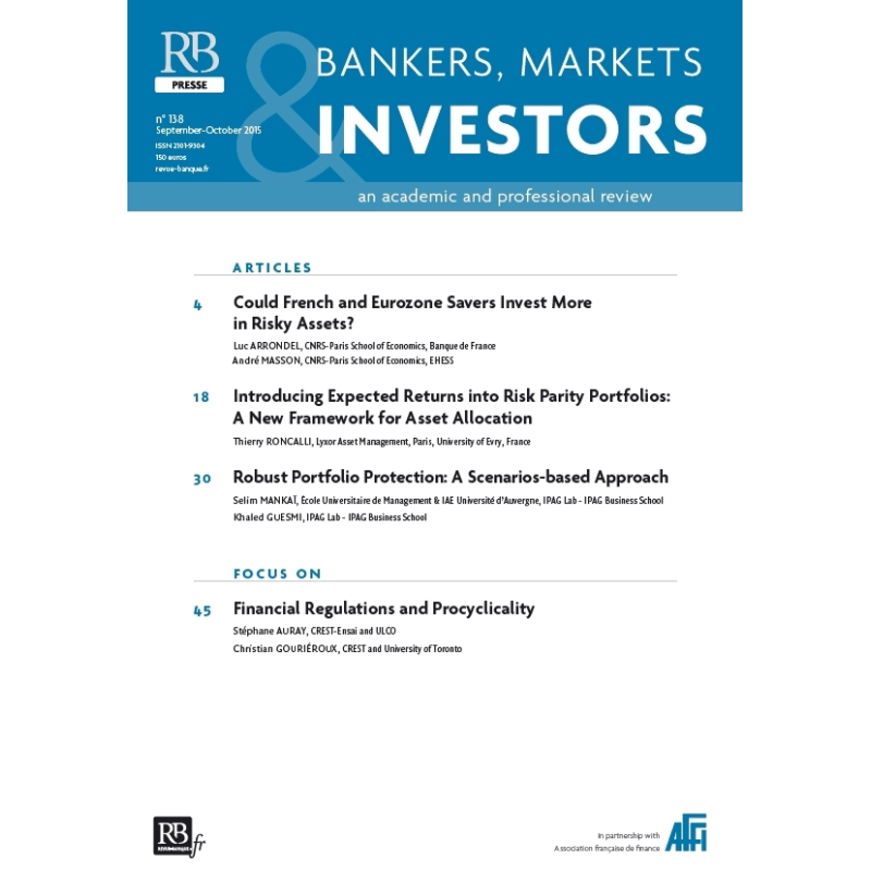 Bankers, Markets & Investors n° 138 – Septembre-Octobre 2015