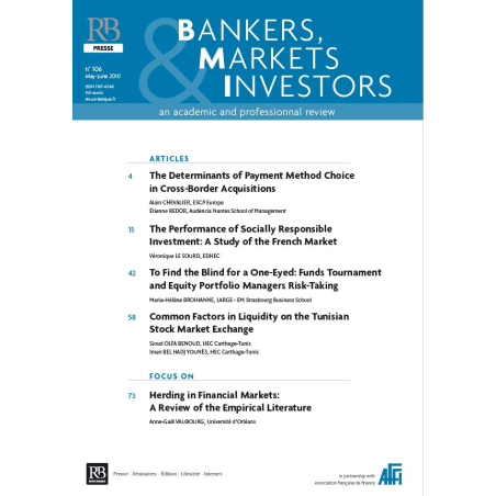 Bankers, Markets & Investors n° 106 – Mai-Juin 2010